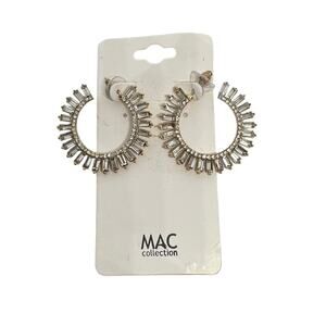 MAC collection rhinestone hoop earrings formal wedding NWT